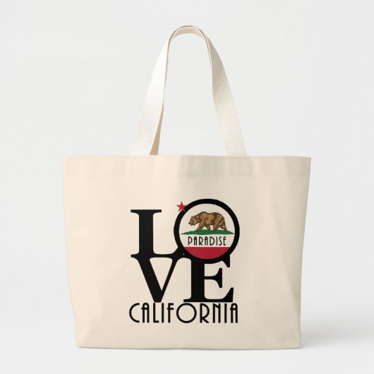 LOVEパラダイスカリフォルニア ラージトートバッグ (正面)