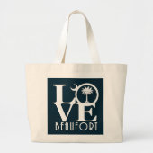 LOVEビューフォートサウスカロライナ ラージトートバッグ (正面)