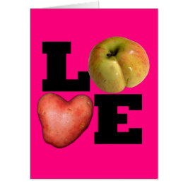 LOVEピンクバレンタインデー11x24 XXLあいさつ カード