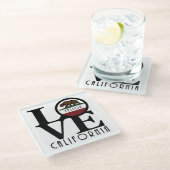 LOVEフェルトンカリフォルニア ガラスコースター (アングル)