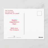 LOVEフォトコラージュのバレンタインポストカード ポストカード (裏面)