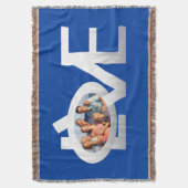 LOVEフォトブランケット スローブランケット (正面縦)