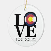 LOVEフォートコリンズ セラミックオーナメント (左)