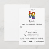 LOVEフラワーズ同性婚返信ハガキ 出欠カード (正面/裏面)