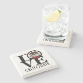 LOVEフラートンカリフォルニア ストーンコースター (横)