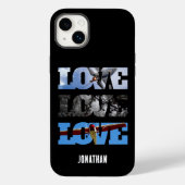 LOVEフレームに入った飛行機の写真、カスタム航空グッズ Case-Mate iPhoneケース (裏面)