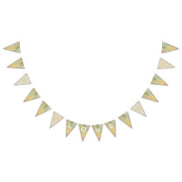 LOVEフローラ素朴ウッドズ結婚フラッグバナー バンティングフラッグ