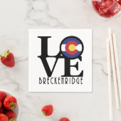 LOVEブリッケンリッジコロラド スタンダードカクテルナプキン (インサイチュ)