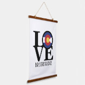 LOVEブリッケンリッジコロラド 吊り下げ型タペストリー (傾斜あり)