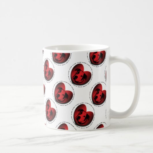 loveブルドッグハート コーヒーマグカップ (右)