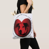 loveブルドッグハート トートバッグ (クローズアップ)