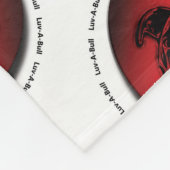 loveブルドッグハート フリースブランケット (角)