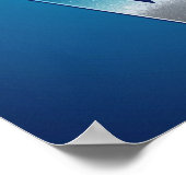 LOVEブルーシルバースクエアポスター ポスター (角)