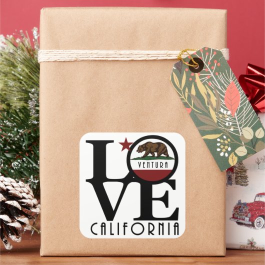 LOVEベンチュラカリフォルニア スクエアシール (クリスマス)