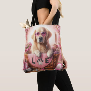 LOVEポーカスタムトプリントドッグラバーペットフォトトートバッグ トートバッグ