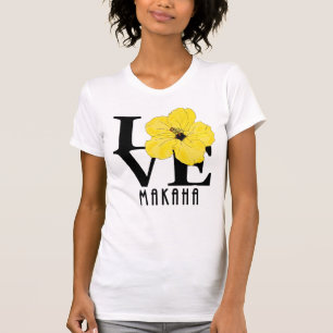LOVEマカハワイイエローハイビスカス(フロントプリント) Tシャツ