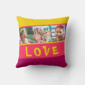 LOVEマルチフォトカラフルストライプの装飾用クッション クッション (裏面)