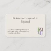 LOVEモダンの結婚囲い 名刺 (正面)