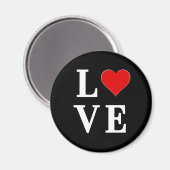 LOVEモダントレンディー白黒 マグネット (正面/裏面)