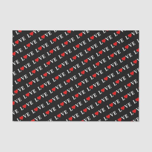 LOVEモダントレンディー白黒 薄葉紙 (正面)