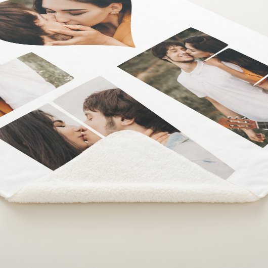 LOVEモダンハートフォトインスタグラムバレンタインデー シェルパブランケット (3/4)