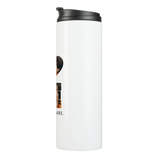 LOVEモダンハートフォトインスタグラムバレンタインデー タンブラー (回転右)