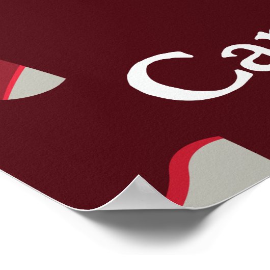 LOVEモダンパズルピース名前をカスタムする ポスター (角)