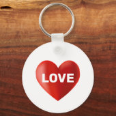 LOVEモダン文字とハート キーホルダー (正面)
