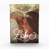 LOVEモダン書道シンプル結婚の形見 フォトブロック (正面)