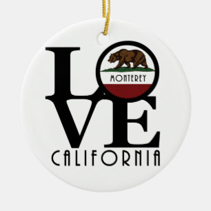 LOVEモントレーカリフォルニア セラミックオーナメント