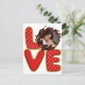 LOVEレトロベビー写真誕生発表記念 ポストカード (スタンド正面)