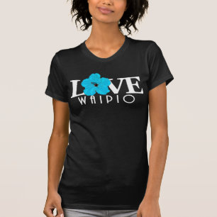 LOVEワイピオハワイブルーハイビスカス Tシャツ