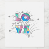 LOVEワモダンイクールスタイリッシュンきらめく・ワインラベル ワインラベル (シングルラベル)