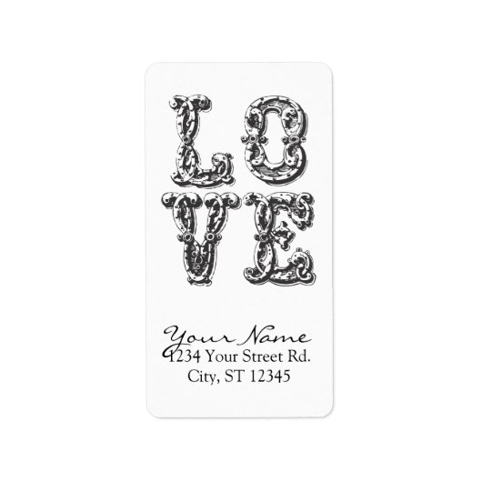 LOVEワードアート ラベル (正面)