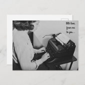 Loveヴィンテージタイプライター葉書 ポストカード (正面/裏面)