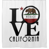 LOVEヴェネツィアカリフォルニア シャワーカーテン (正面)