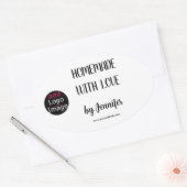 Love付き手作りプロフェッショナルカスタマイズ可能ロゴ 楕円形シール (封筒)