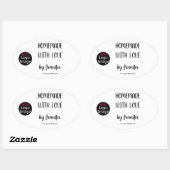 Love付き手作りプロフェッショナルカスタマイズ可能ロゴ 楕円形シール (シート)