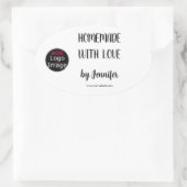 Love付き手作りプロフェッショナルカスタマイズ可能ロゴ 楕円形シール (バッグ)