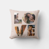 LOVE写真モダンコラージュ切り出しバレンタインデー クッション (正面)