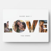 LOVE写真モダンコラージュ切り出しバレンタインデー フォトプラーク (正面)