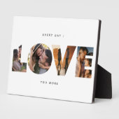 LOVE写真モダンコラージュ切り出しバレンタインデー フォトプラーク (側面)