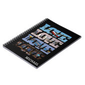 LOVE写真飛行機、航空、ミニマリスト ノートブック (左側)