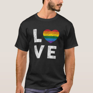LOVE動揺してゲイプライドTシャツゲイフラッグシャツ Tシャツ