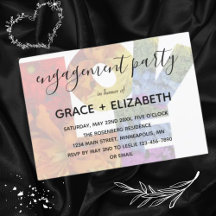 LOVE同性愛の結婚婚約パーティ招待状