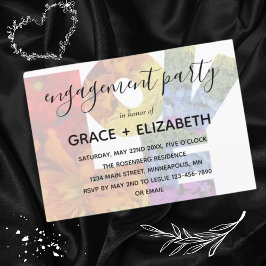 LOVE同性愛の結婚婚約パーティ招待状 招待状