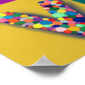 LOVE型カラーテクスチャー遊シンプルポスター ポスター (角)