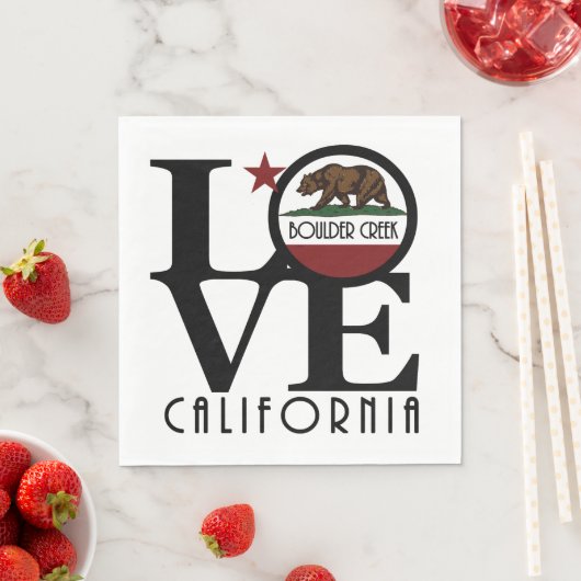 LOVE大きい石クリークカリフォルニア スタンダードランチョンナプキン (インサイチュ)