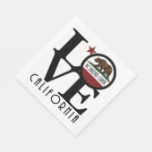 LOVE大きい石クリークカリフォルニア スタンダードランチョンナプキン (角)