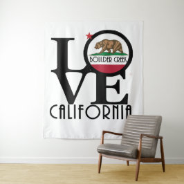LOVE大きい石クリークカリフォルニア タペストリー